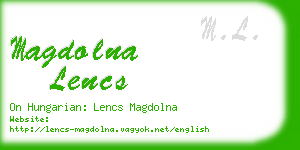 magdolna lencs business card